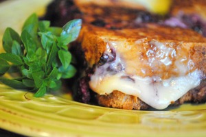 Fontina Blackberry Basil Grilled Cheese